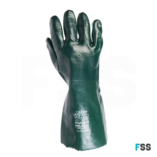 Warrior green double dipped glove 0111gdd1a