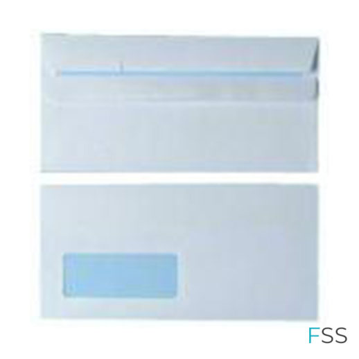 Envelope-DL-Window-90gsm-White-Self-Seal-Pack-of-1000