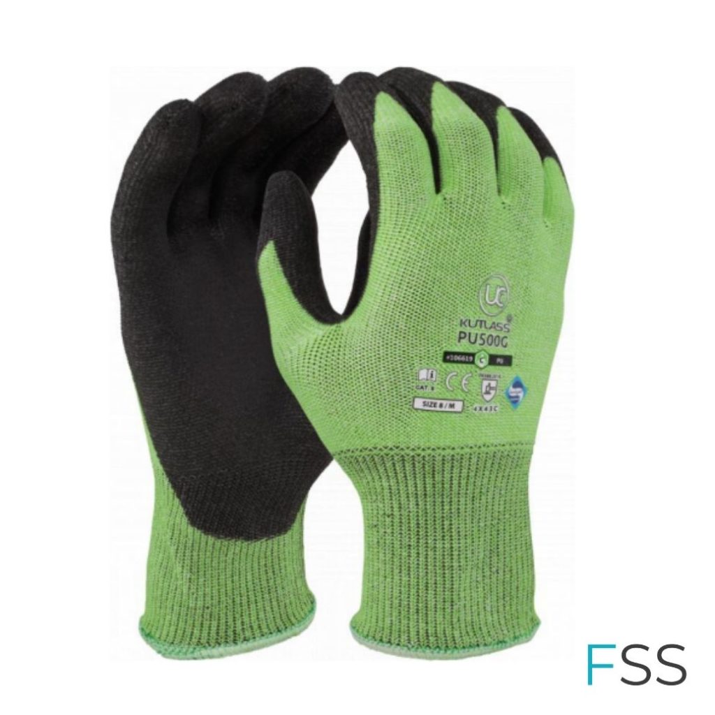 PU500 Green Kutlass Glove Cut Level 5