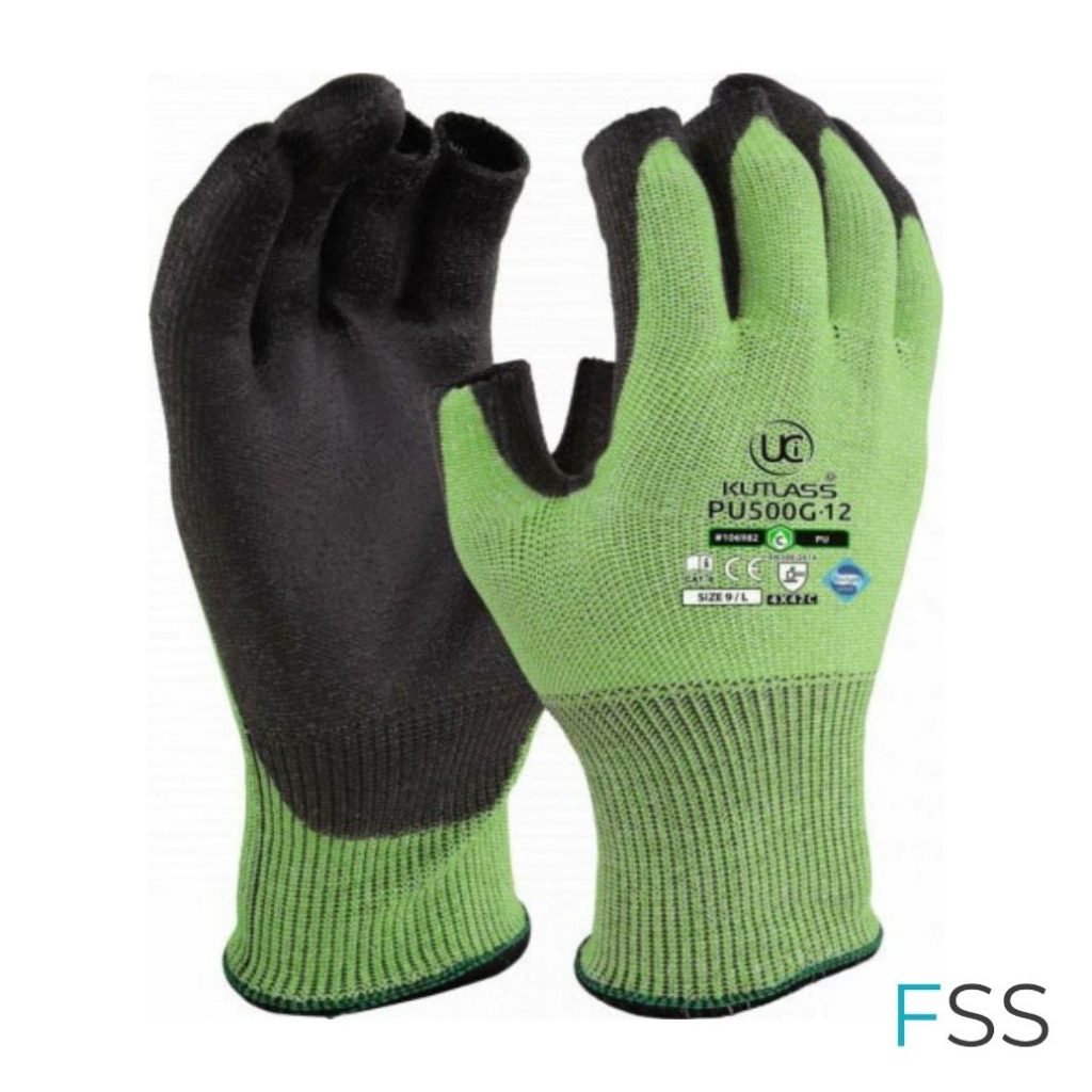 PU500 -12 Green Kutlass Glove Cut Level 5