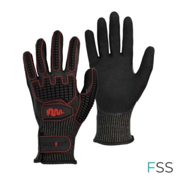 Warrior Black TPR Cut F - Black Nitrile Gloves