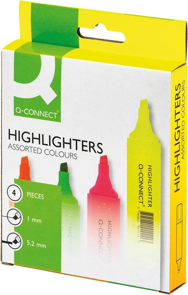 Q-Connect Assorted Highlighter Pen