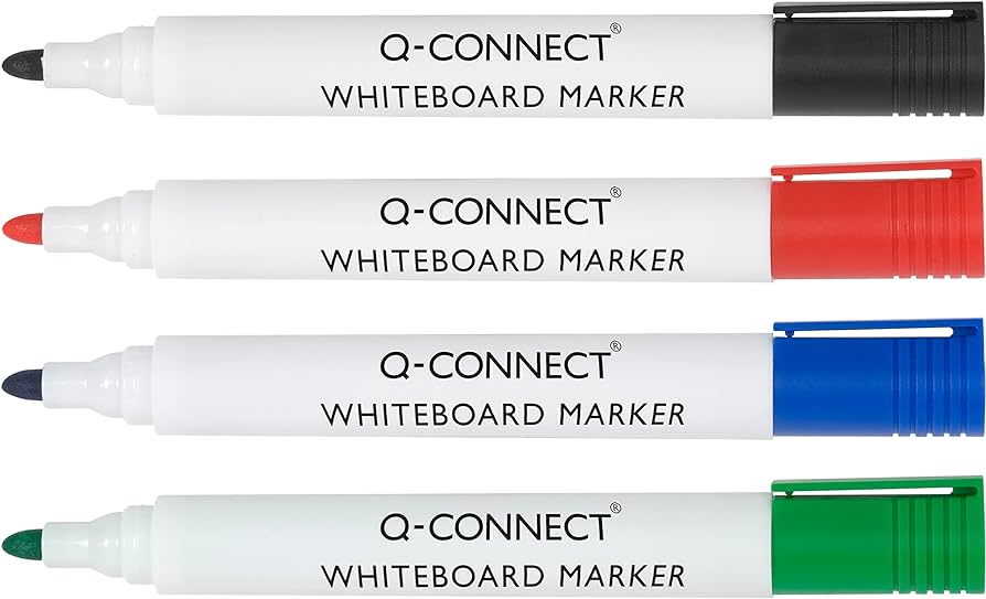 Q-CONNECT Drywipe Marker - Pk(10) Assorted
