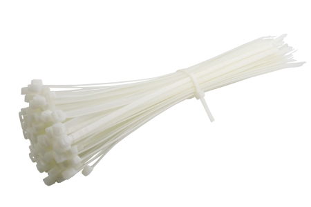 300mm White Cable Ties - Pk (100)